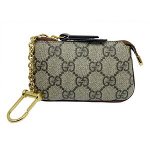 GUCCI GG Supreme Coin Wallet Case Beige